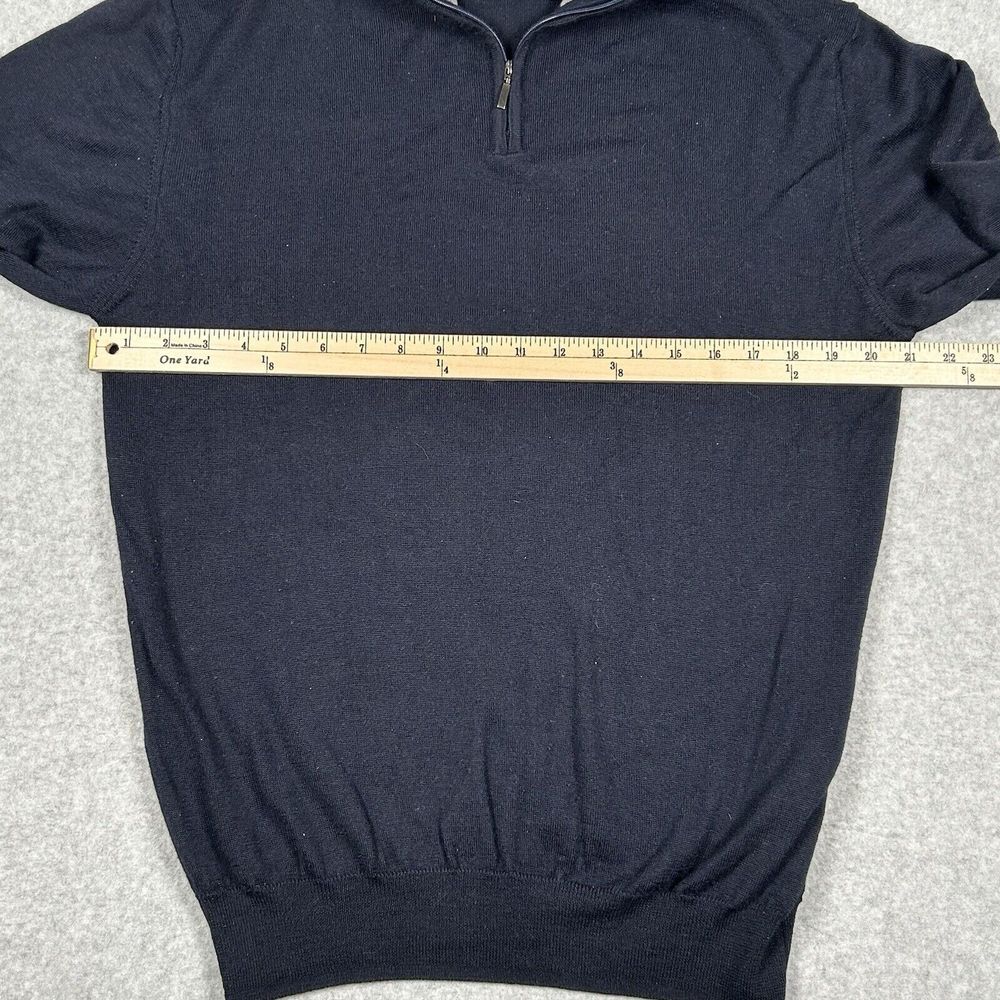 Mario Gilberti 1/4 Sweater 100% Extra Fine Merino Wool Men's Size XL Made Italy - Picture 6 of 8